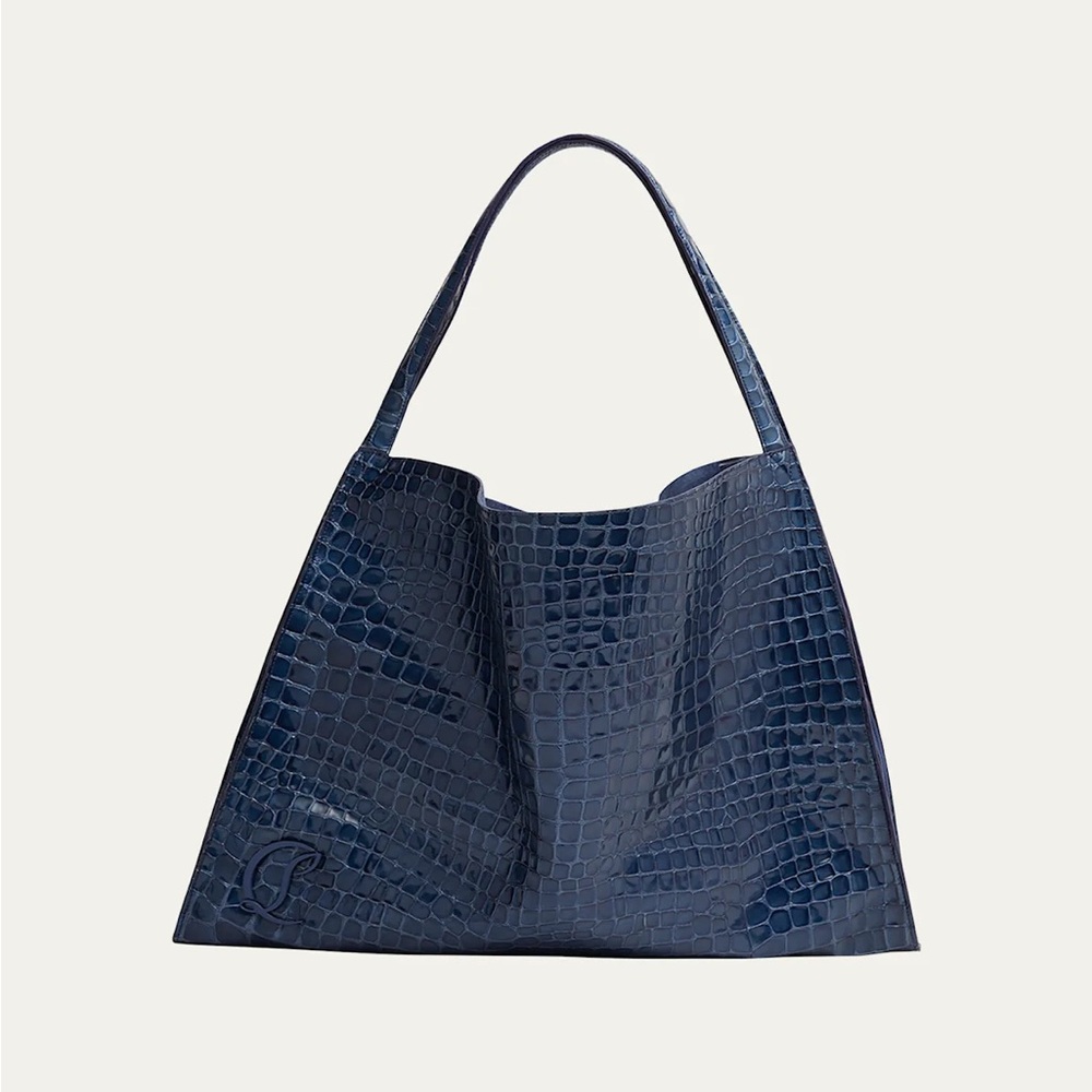 Christian Loubatin Le 54 Croc Embossed Leather Tote